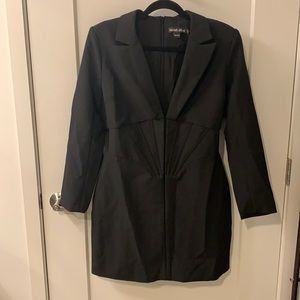 Lavish Alice corset detail blazer dress. Black. US size 12.